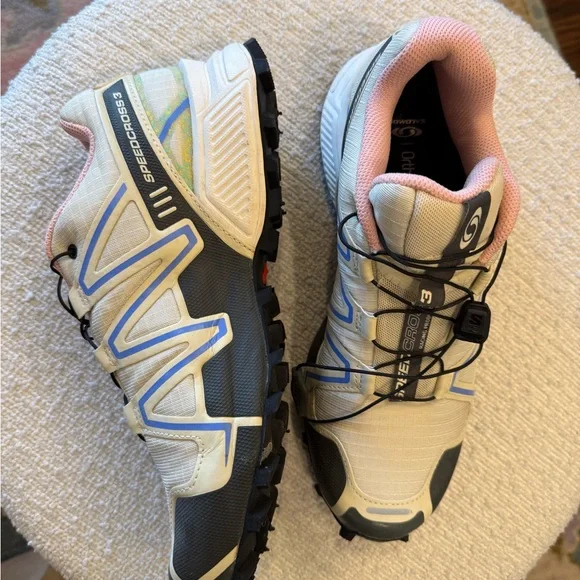 Salomon Speedcross 3 Beige and Black Trail Shoes - Picture 2 of 5
